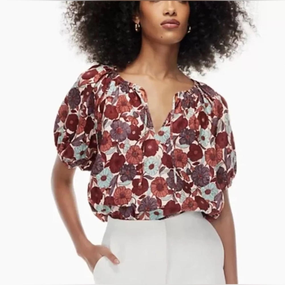 Aritzia Wilfred Dickinson Floral Linen Blouse Size XS